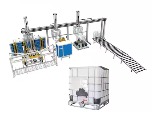 Automatyczna linia produkcyjna IBC w stalowej ramie, beczka