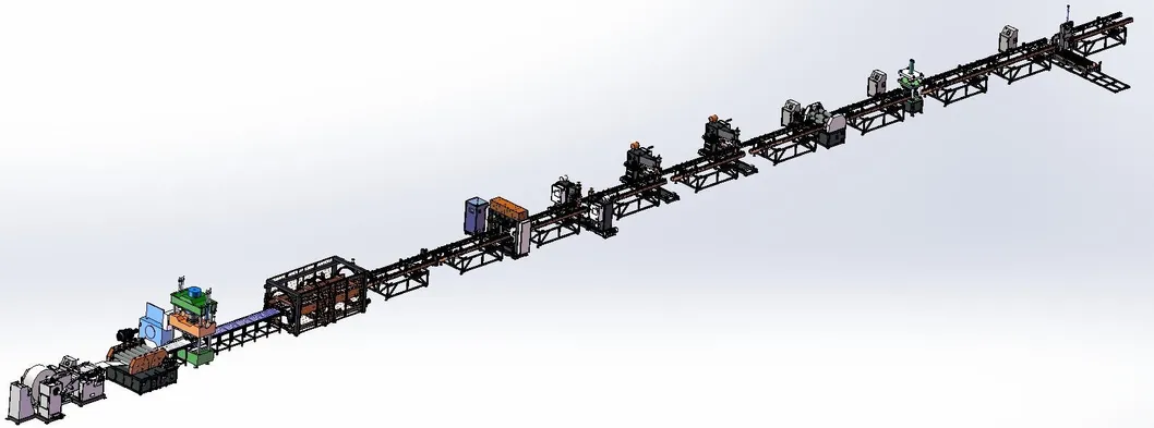 Zautomatyzowana linia produkcyjna do żeber chłodzących transformatory 1